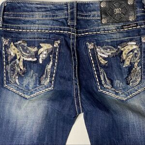 Miss Me | Blingy Factory Distressed Denim Capri’s